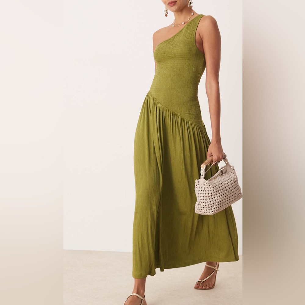 ASOS Olive One-Shoulder Dress